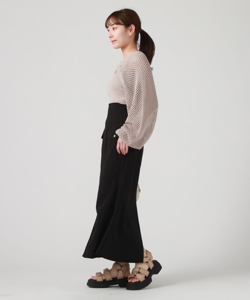 archives（アルシーヴ）の「カーゴマーメイドスカート（スカート・レディース・ラベンダー/アイボリー/ブラック/グレイッシュベージュ・MEDIUM）」の12枚目の写真