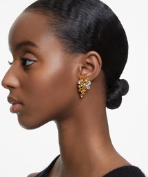 ★Swarovski ピアス【両耳用】　イエロースワロ メンズ＆レディースピアス｜スワロフスキー