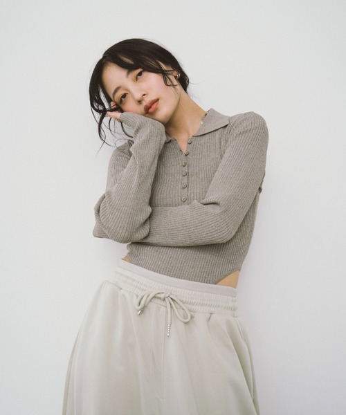ポロニットボディスーツ（ポロシャツ）｜HANNE（アン）の