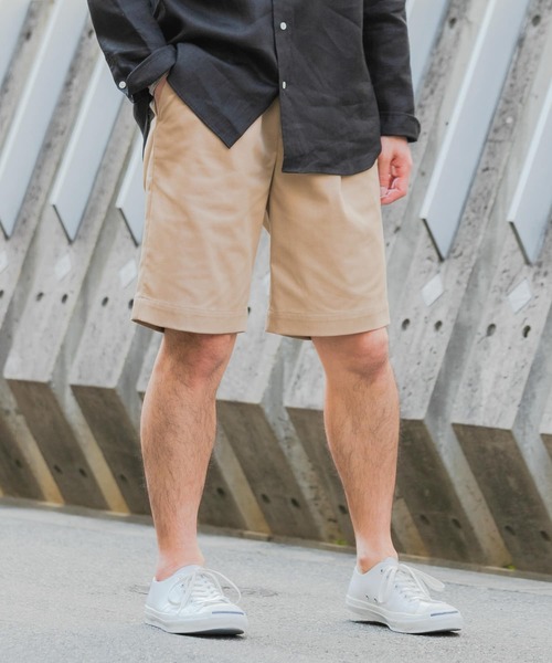 URBAN RESEARCH ROSSO MEN（アーバンリサーチロッソメン）の「ストレッチチノショートパンツ（チノパンツ・メンズ・ネイビー/ベージュ/ブラック・MEDIUM/LARGE）」の4枚目の写真