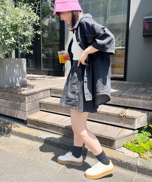 CLEA（クレア）の「オーバー半袖シャツ＆ショートパンツ