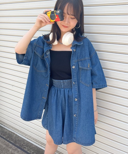 CLEA（クレア）の「オーバー半袖シャツ＆ショートパンツ