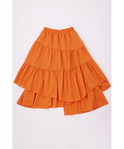 RODEO CROWNS WIDE BOWL（ロデオクラウンズワイドボウル）の「ランダムティアードスカート（スカート・レディース・ブラック/オフホワイト/オレンジ・FREE）」の7枚目の写真