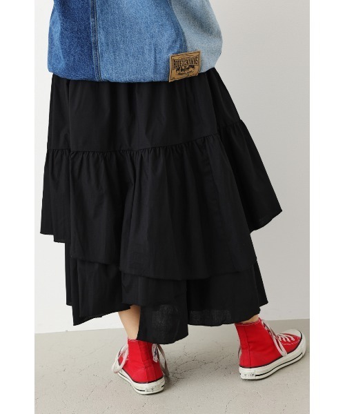 RODEO CROWNS WIDE BOWL（ロデオクラウンズワイドボウル）の「ランダムティアードスカート（スカート・レディース・ブラック/オフホワイト/オレンジ・FREE）」の14枚目の写真