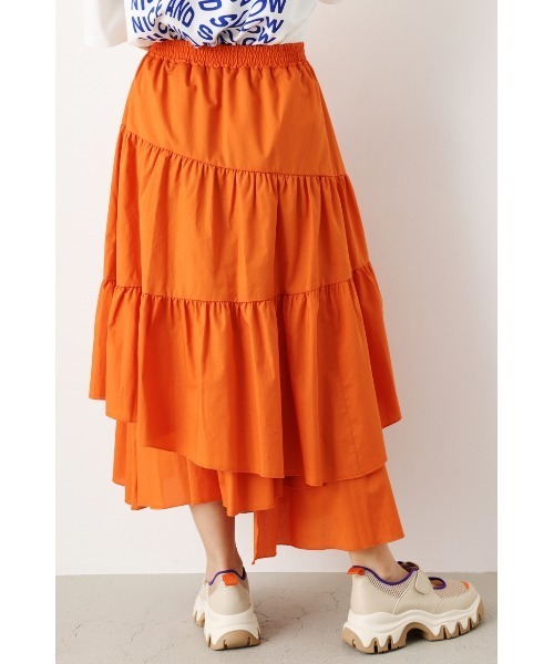 RODEO CROWNS WIDE BOWL（ロデオクラウンズワイドボウル）の「ランダムティアードスカート（スカート・レディース・ブラック/オフホワイト/オレンジ・FREE）」の19枚目の写真