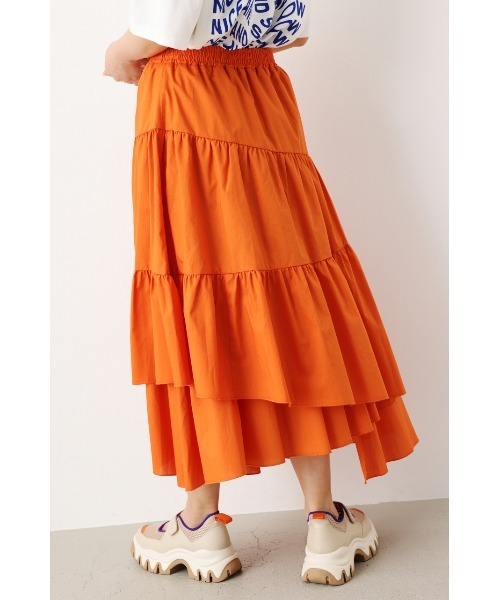 RODEO CROWNS WIDE BOWL（ロデオクラウンズワイドボウル）の「ランダムティアードスカート（スカート・レディース・ブラック/オフホワイト/オレンジ・FREE）」の20枚目の写真