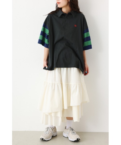 RODEO CROWNS WIDE BOWL（ロデオクラウンズワイドボウル）の「ランダムティアードスカート（スカート・レディース・ブラック/オフホワイト/オレンジ・FREE）」の21枚目の写真