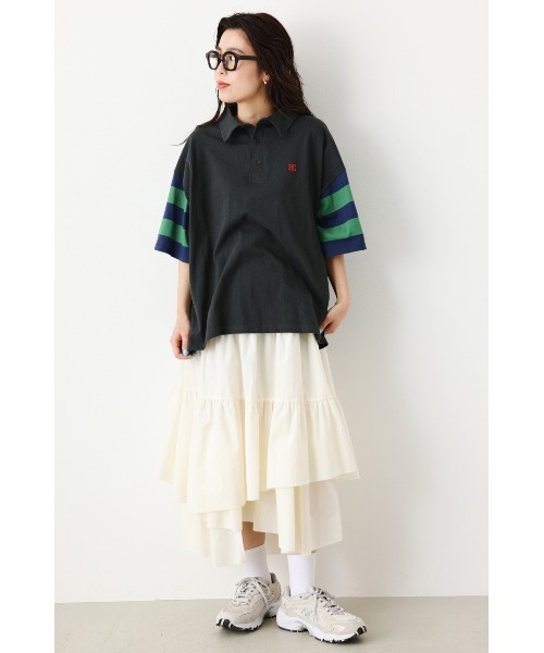 RODEO CROWNS WIDE BOWL（ロデオクラウンズワイドボウル）の「ランダムティアードスカート（スカート・レディース・ブラック/オフホワイト/オレンジ・FREE）」の22枚目の写真