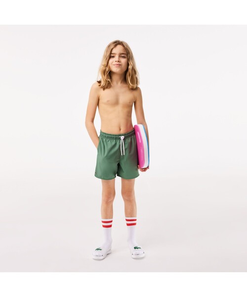 LACOSTE モノグラム ショーツ 水着でも利用可 2色 関税送料無料 セール】BOYS エッセンシャルスイムショーツ（水着）｜LACOSTE