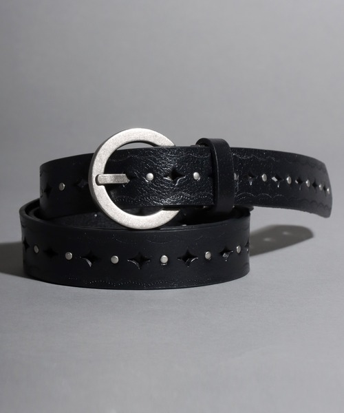 SOMETHING（サムシング）の「SOMETHING ダイヤパンチング レザーベルト