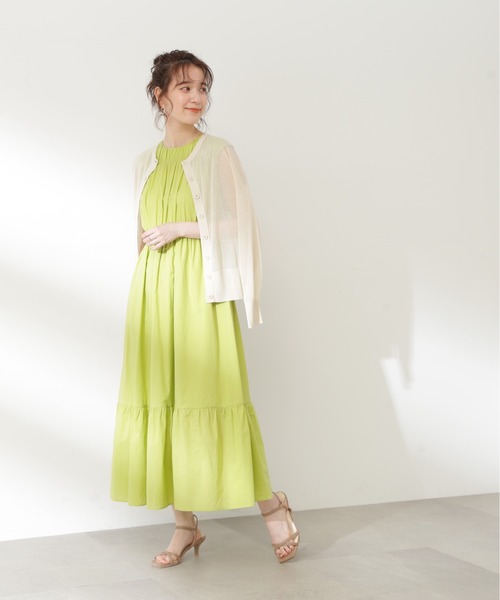 N.(N. Natural Beauty Basic)(エヌエヌナチュラルビューティーベーシック)の「◆クルーネックシアーカーディガン(カーディガン/ボレロ・レディース・オフホワイト/ブラック/ピンク/グリーン/ホワイト系その他・MEDIUM)」の9枚目の写真