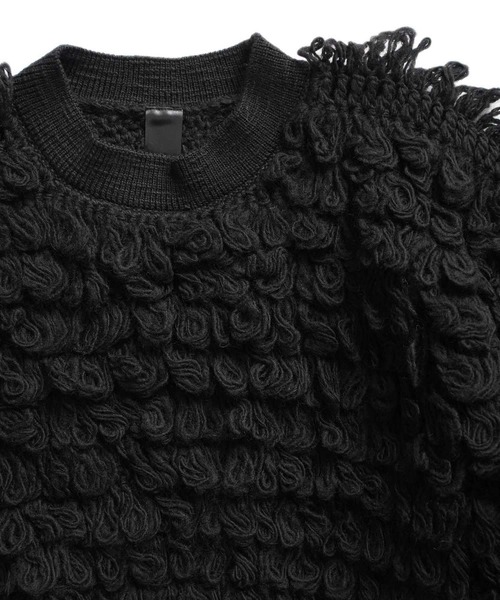 SHAREEF（シャリーフ）の「LOOP KNIT PULLOVER（ニット/セーター・メンズ・ライトグレー/ブラック/パープル・1/2）」の9枚目の写真