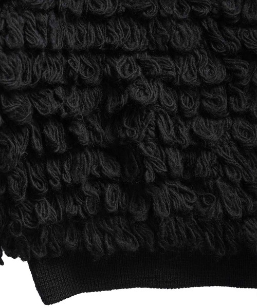 SHAREEF（シャリーフ）の「LOOP KNIT PULLOVER（ニット/セーター・メンズ・ライトグレー/ブラック/パープル・1/2）」の5枚目の写真