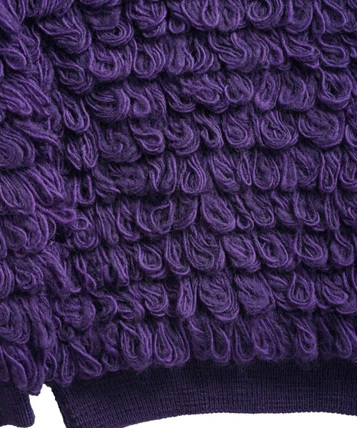 SHAREEF（シャリーフ）の「LOOP KNIT PULLOVER（ニット/セーター・メンズ・ライトグレー/ブラック/パープル・1/2）」の4枚目の写真