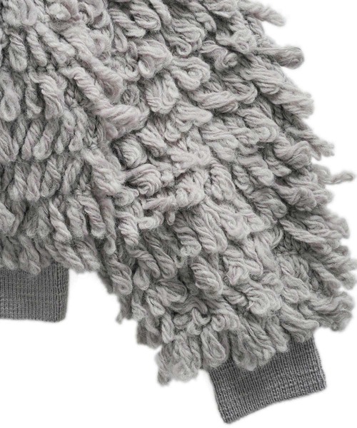 SHAREEF（シャリーフ）の「LOOP KNIT PULLOVER（ニット/セーター・メンズ・ライトグレー/ブラック/パープル・1/2）」の6枚目の写真