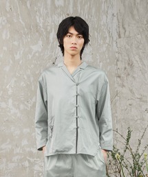 JNBY（ジェーエヌビーワイ）の「HOME Vegetable-embroidered Cotton-satin Pajama Shirt（ルームウェア/パジャマ・メンズ）」
