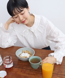 新レース・ブロード ピンタック 長袖ブラウス