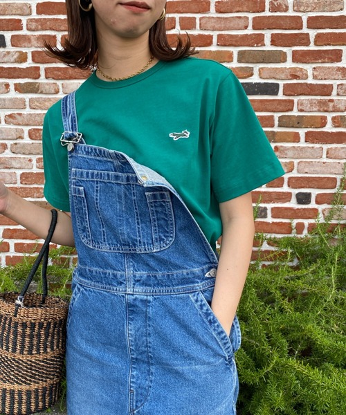 TOWNCRAFT（タウンクラフト）の「[TOWN CRAFT/タウンクラフト・THE FOX/ザフォックス] 別注 ワンポイントロゴ ショートスリーブTシャツ（Tシャツ/カットソー・レディース・グリーン/グレイッシュベージュ/ホワイト/ネイビー/ブラック・L/S/XL/M）」の4枚目の写真