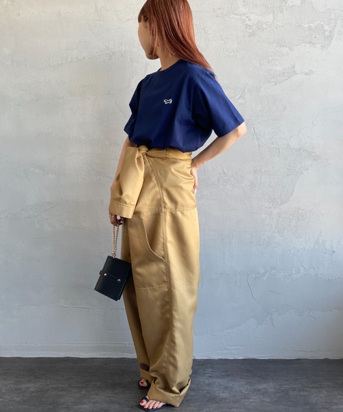 TOWNCRAFT（タウンクラフト）の「[TOWN CRAFT/タウンクラフト・THE FOX/ザフォックス] 別注 ワンポイントロゴ ショートスリーブTシャツ（Tシャツ/カットソー・レディース・グリーン/グレイッシュベージュ/ホワイト/ネイビー/ブラック・L/S/XL/M）」の14枚目の写真