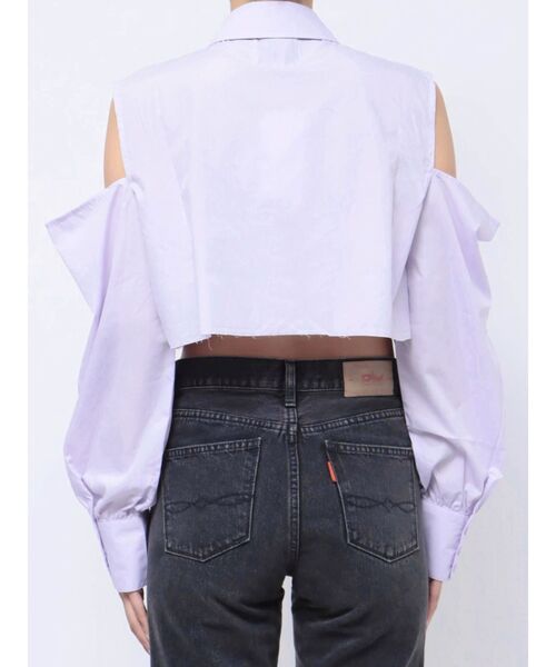 jouetie（ジュエティ）の「オープンショルダータイシャツ（シャツ/ブラウス・レディース・パープル/オフホワイト/ブルー・MEDIUM）」の11枚目の写真