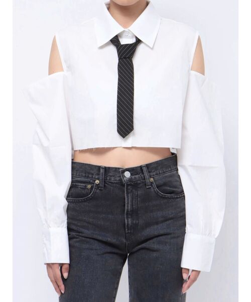 jouetie（ジュエティ）の「オープンショルダータイシャツ（シャツ/ブラウス・レディース・パープル/オフホワイト/ブルー・MEDIUM）」の20枚目の写真