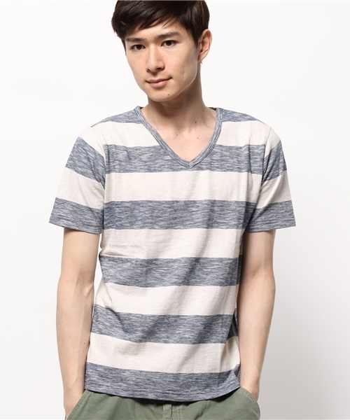 OUTLET(アウトレット)の「【Ciaopanic】太ピッチメクラジマスラブBDS/S(Tシャツ/カットソー・メンズ・グリーン/ネイビー/オレンジ・MEDIUM/LARGE)」の2枚目の写真