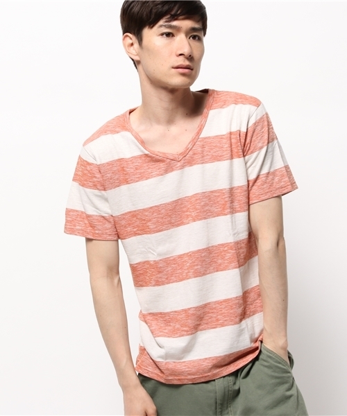 OUTLET(アウトレット)の「【Ciaopanic】太ピッチメクラジマスラブBDS/S(Tシャツ/カットソー・メンズ・グリーン/ネイビー/オレンジ・MEDIUM/LARGE)」の3枚目の写真