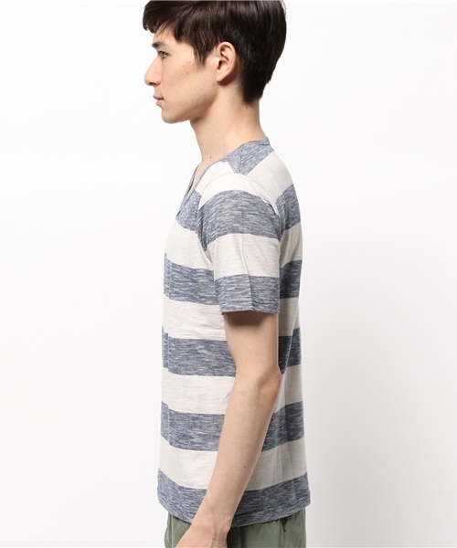 OUTLET(アウトレット)の「【Ciaopanic】太ピッチメクラジマスラブBDS/S(Tシャツ/カットソー・メンズ・グリーン/ネイビー/オレンジ・MEDIUM/LARGE)」の5枚目の写真