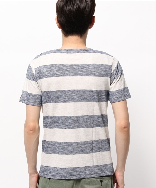 OUTLET(アウトレット)の「【Ciaopanic】太ピッチメクラジマスラブBDS/S(Tシャツ/カットソー・メンズ・グリーン/ネイビー/オレンジ・MEDIUM/LARGE)」の6枚目の写真