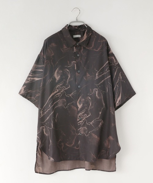 LOWRYS FARM（ローリーズファーム）の「スパンローンガラシャツＳＳ　964032（シャツ/ブラウス・メンズ・ブラック/ブルー・MEDIUM/LARGE）」の3枚目の写真