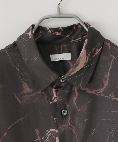 LOWRYS FARM（ローリーズファーム）の「スパンローンガラシャツＳＳ　964032（シャツ/ブラウス・メンズ・ブラック/ブルー・MEDIUM/LARGE）」の5枚目の写真