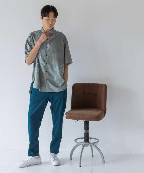 LOWRYS FARM（ローリーズファーム）の「スパンローンガラシャツＳＳ　964032（シャツ/ブラウス・メンズ・ブラック/ブルー・MEDIUM/LARGE）」の22枚目の写真