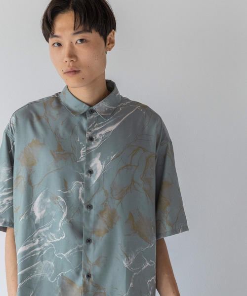 LOWRYS FARM（ローリーズファーム）の「スパンローンガラシャツＳＳ　964032（シャツ/ブラウス・メンズ・ブラック/ブルー・MEDIUM/LARGE）」の12枚目の写真