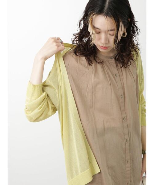 Samansa Mos2 blue（サマンサモスモスブルー）の「シアートッパーカーディガン（カーディガン/ボレロ・レディース・グレー/ブラック/イエロー・F）」の4枚目の写真