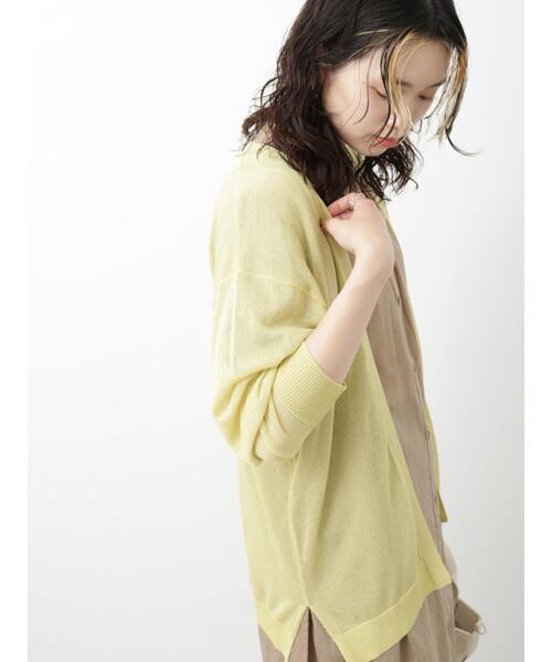 Samansa Mos2 blue（サマンサモスモスブルー）の「シアートッパーカーディガン（カーディガン/ボレロ・レディース・グレー/ブラック/イエロー・F）」の5枚目の写真