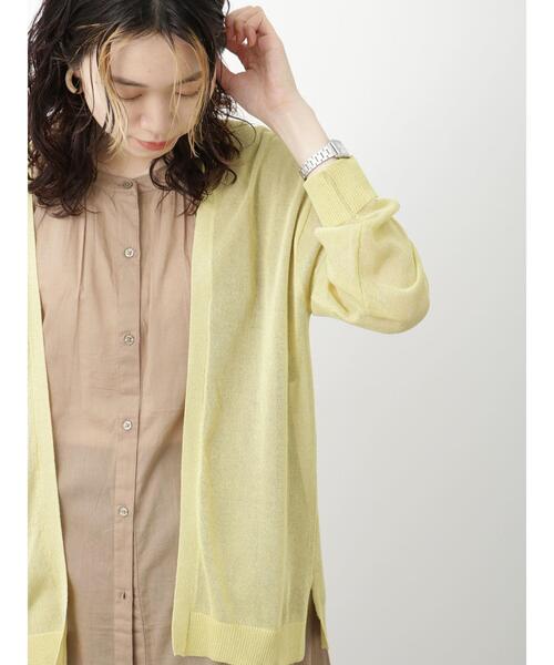 Samansa Mos2 blue（サマンサモスモスブルー）の「シアートッパーカーディガン（カーディガン/ボレロ・レディース・グレー/ブラック/イエロー・F）」の6枚目の写真