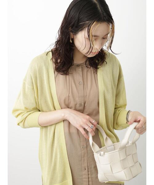 Samansa Mos2 blue（サマンサモスモスブルー）の「シアートッパーカーディガン（カーディガン/ボレロ・レディース・グレー/ブラック/イエロー・F）」の16枚目の写真