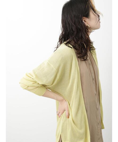 Samansa Mos2 blue（サマンサモスモスブルー）の「シアートッパーカーディガン（カーディガン/ボレロ・レディース・グレー/ブラック/イエロー・F）」の17枚目の写真