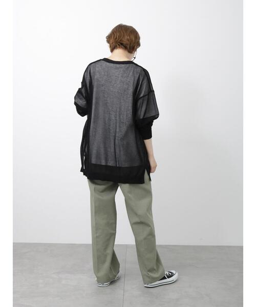 Samansa Mos2 blue（サマンサモスモスブルー）の「シアートッパーカーディガン（カーディガン/ボレロ・レディース・グレー/ブラック/イエロー・F）」の22枚目の写真