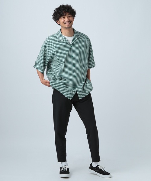 CHARI&CO（チャリアンドコー）の「【CHARI&CO SAFE RIDE for BAYFLOW】チェックシャツ（シャツ/ブラウス・メンズ・ネイビー/グリーン・MEDIUM/LARGE）」の3枚目の写真