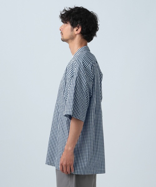 CHARI&CO（チャリアンドコー）の「【CHARI&CO SAFE RIDE for BAYFLOW】チェックシャツ（シャツ/ブラウス・メンズ・ネイビー/グリーン・MEDIUM/LARGE）」の4枚目の写真