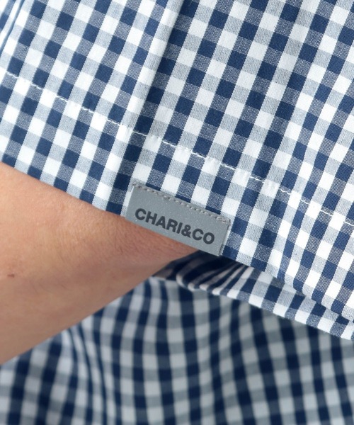 CHARI&CO（チャリアンドコー）の「【CHARI&CO SAFE RIDE for BAYFLOW】チェックシャツ（シャツ/ブラウス・メンズ・ネイビー/グリーン・MEDIUM/LARGE）」の9枚目の写真
