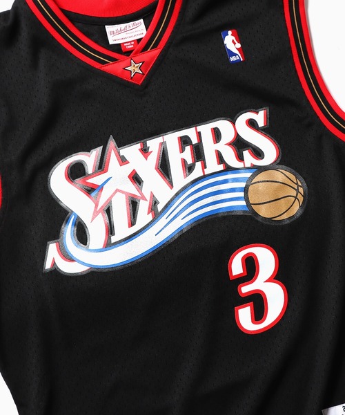 Mitchell&Ness（ミッチェル&ネス）の「Mitchell&Ness/ミッチェル&ネス NBA Swingman 76ers Allen Iverson Road Jersey チームジャージ タンクトップ（タンクトップ・メンズ・ブラック・M/L）」の5枚目の写真