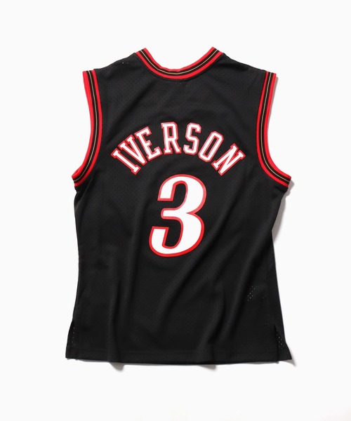 Mitchell&Ness（ミッチェル&ネス）の「Mitchell&Ness/ミッチェル&ネス NBA Swingman 76ers Allen Iverson Road Jersey チームジャージ タンクトップ（タンクトップ・メンズ・ブラック・M/L）」の6枚目の写真