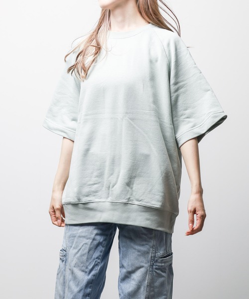 United Athle(ユナイテッドアスレ)の「【W】【it】【CB1】【United Athle/ユナイテッドアスレ】8.6オンス ルーズフィット ラグラン ハーフスリーブ スウェット(裏パイル)(Tシャツ/カットソー・メンズ・グリーン/ブラック/グレイッシュベージュ/アッシュグレー・LARGE/MEDIUM/X-LARGE)」の4枚目の写真