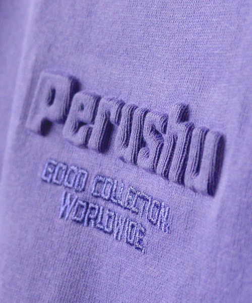 Perushu（ペルーシュ）の「立体エンボスデザインピグメントTシャツ（Tシャツ/カットソー・メンズ・パープル/ブラック・MEDIUM/LARGE）」の6枚目の写真