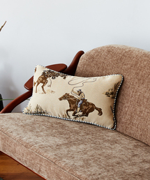 journal standard Furniture （ジャーナルスタンダードファニチャー）の「【United Wallpaper】COWBOY クッションカバー 50×30cm（クッション/クッションカバー・メンズ）」