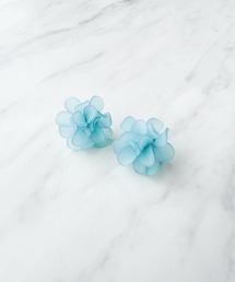 クリアフラワーピアス