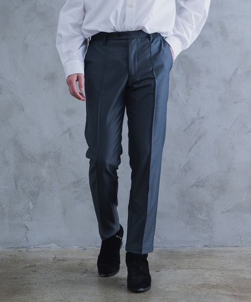 AROUND FLAVA（アラウンドフラバ）の「pleats slacks / プリーツスラックス（スラックス・メンズ・ホワイト/ブラック/チャコールグレー・MEDIUM/SMALL/LARGE）」の2枚目の写真