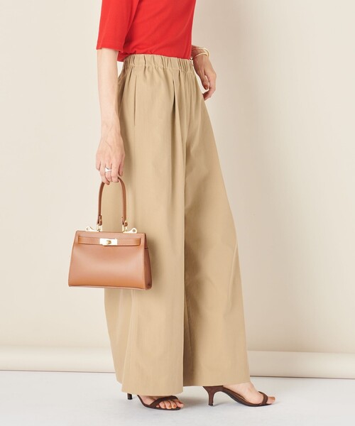 NOLLEY’S（ノーリーズ）の「ウォッシャブルイージーケアツイルワイドパンツ（その他パンツ・レディース・ホワイト/ベージュ/ブラック・36/38/40）」の3枚目の写真